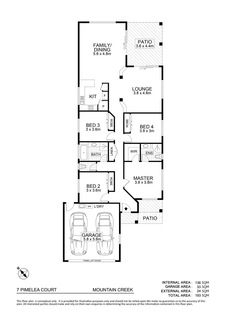 Floorplan of Homely house listing, 7 Pimelea Court, Mountain Creek QLD 4557