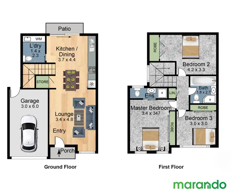 Floorplan of Homely townhouse listing, 4/46 Cobbett Street, Wetherill Park NSW 2164