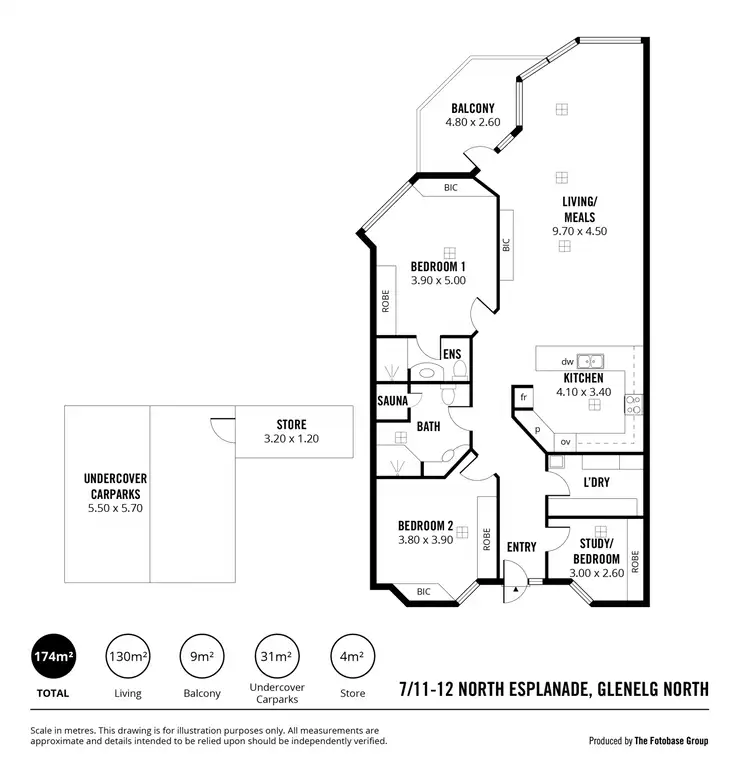 Floorplan of Homely apartment listing, 7/11-12 North Esplanade, Glenelg North SA 5045