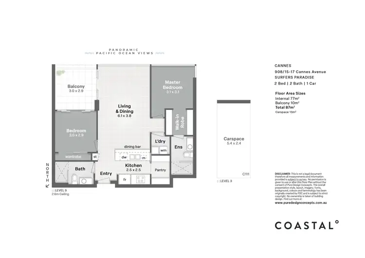 Floorplan of Homely apartment listing, 908/15-17 Cannes Avenue, Surfers Paradise QLD 4217