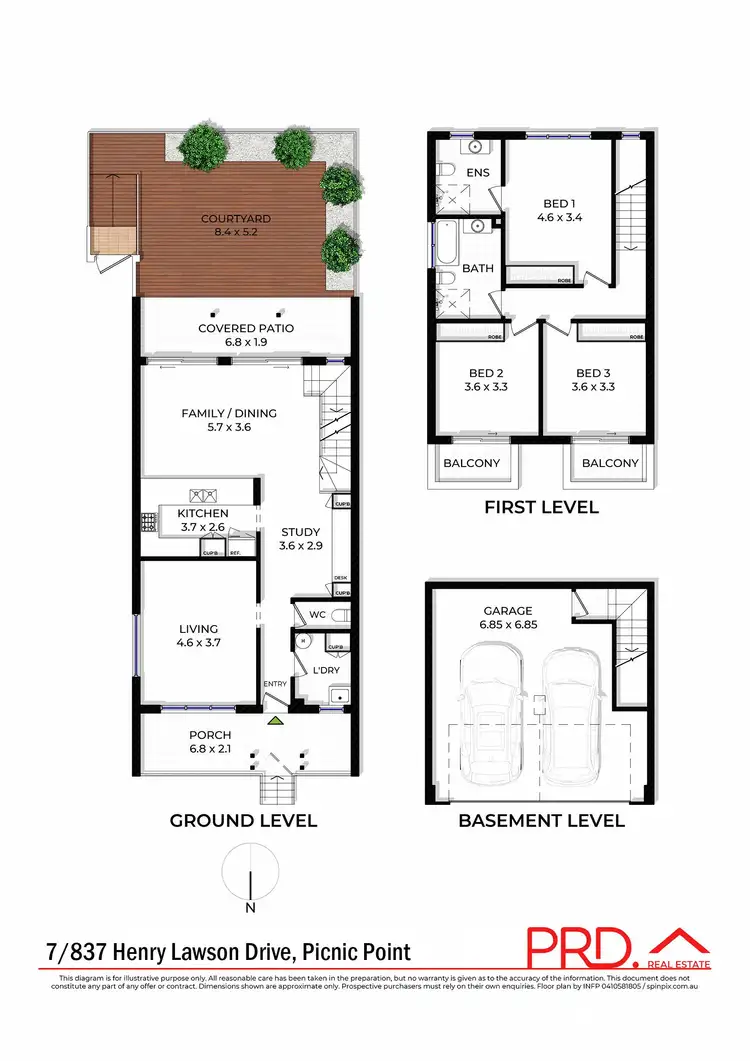 Floorplan of Homely townhouse listing, 7/837 Henry Lawson Drive, Picnic Point NSW 2213
