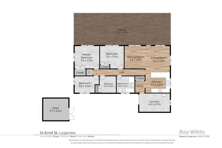 Floorplan of Homely house listing, 14 Errol Street, Loganlea QLD 4131