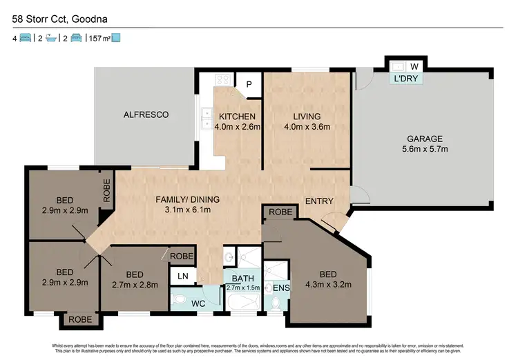 Floorplan of Homely house listing, 58 Storr Circuit, Goodna QLD 4300