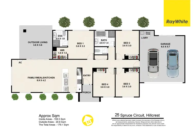 Floorplan of Homely house listing, 25 Spruce Circuit, Hillcrest QLD 4118