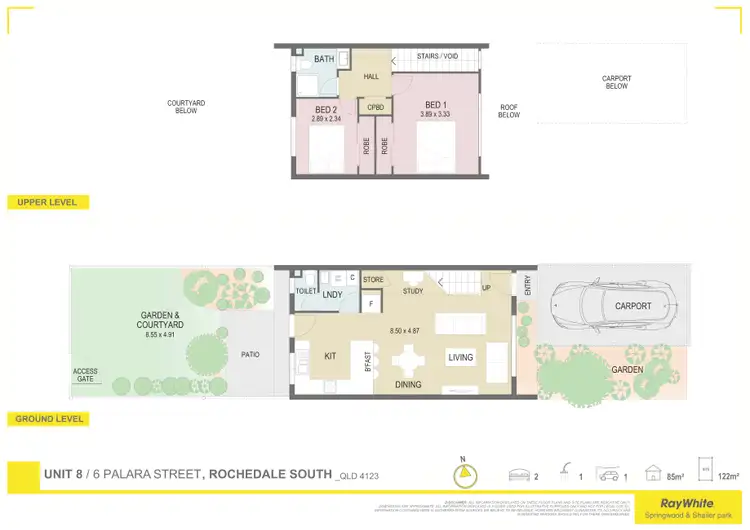 Floorplan of Homely townhouse listing, 8/6 Palara Street, Rochedale South QLD 4123