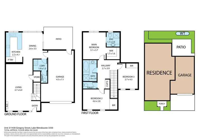Floorplan of Homely house listing, 3/1430 Gregory Street, Lake Wendouree VIC 3350
