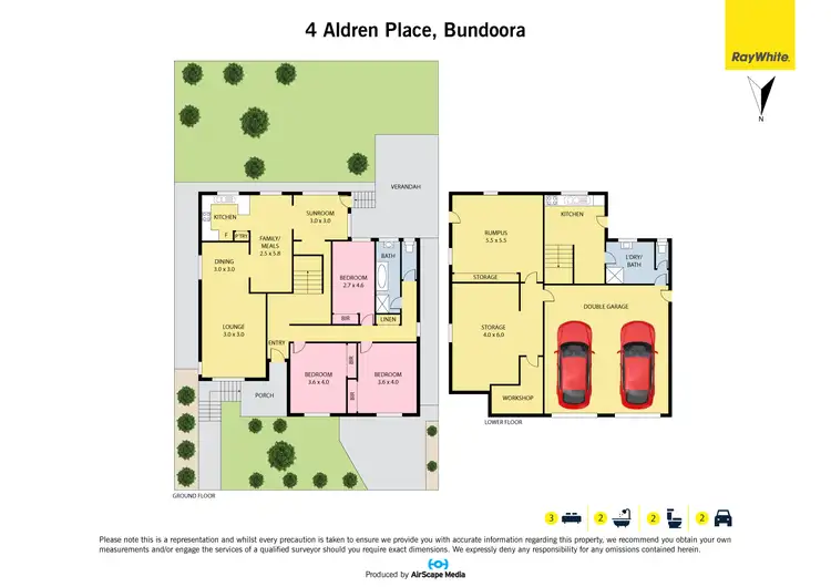 Floorplan of Homely house listing, 4 Aldren Place, Bundoora VIC 3083