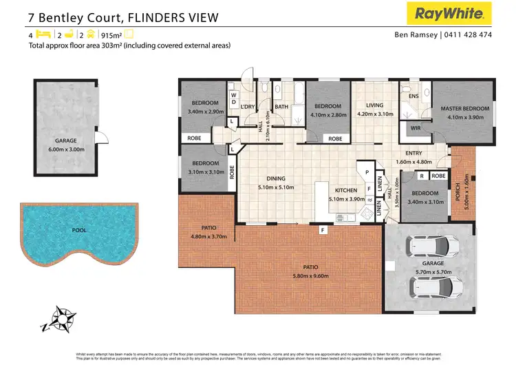 Floorplan of Homely house listing, 7 Bentley Court, Flinders View QLD 4305