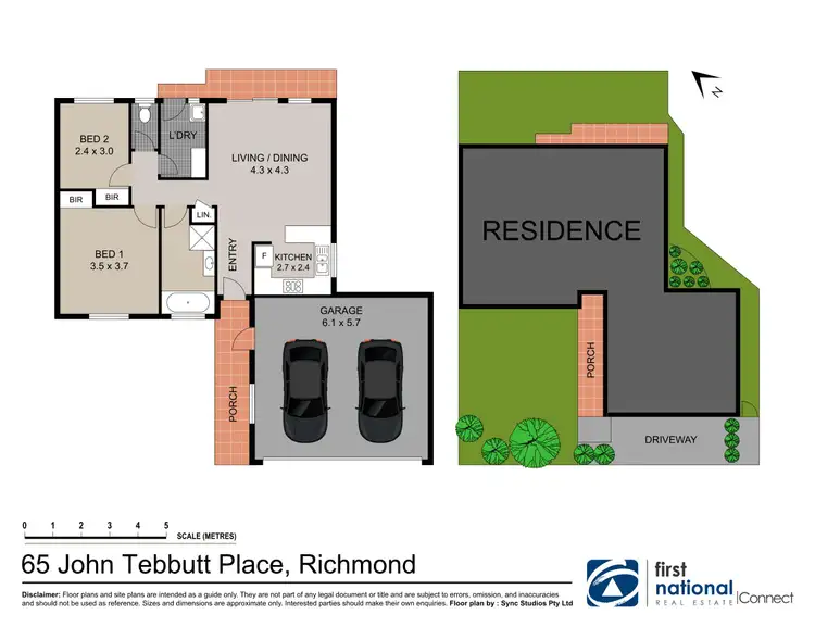 Floorplan of Homely villa listing, 65 John Tebbutt Place, Richmond NSW 2753