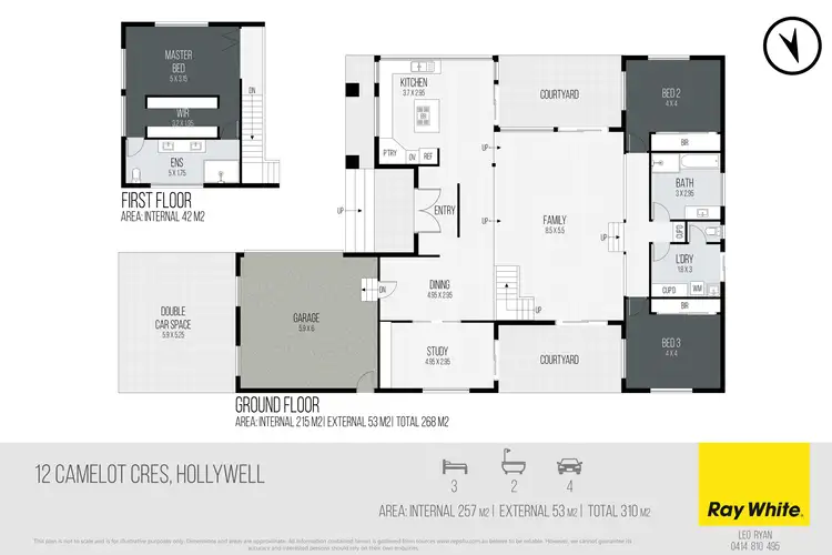 Floorplan of Homely house listing, 12 Camelot Crescent, Hollywell QLD 4216