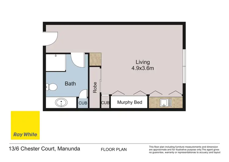 Floorplan of Homely unit listing, 13/6 Chester Court, Manunda QLD 4870