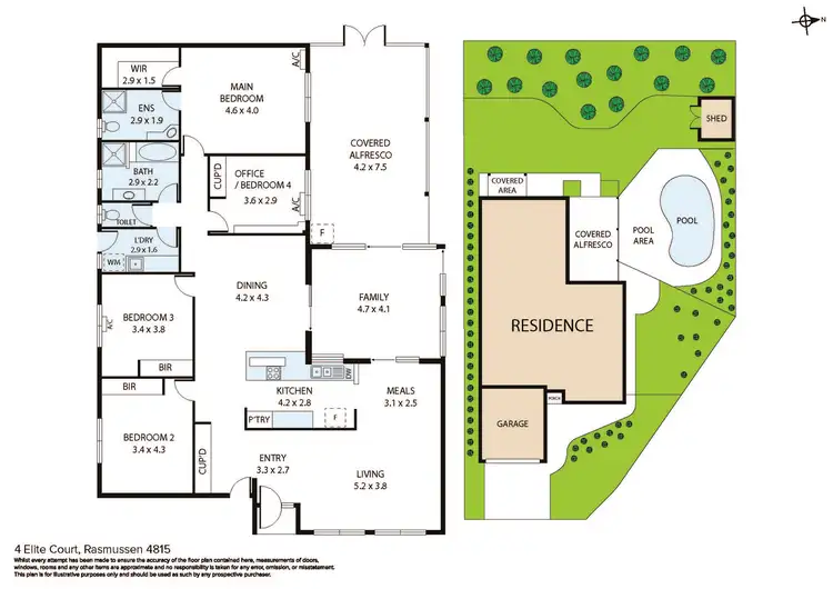 Floorplan of Homely house listing, 4 Elite Court, Rasmussen QLD 4815