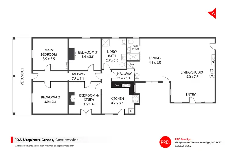 Floorplan of Homely house listing, 19A Urquhart Street, Castlemaine VIC 3450