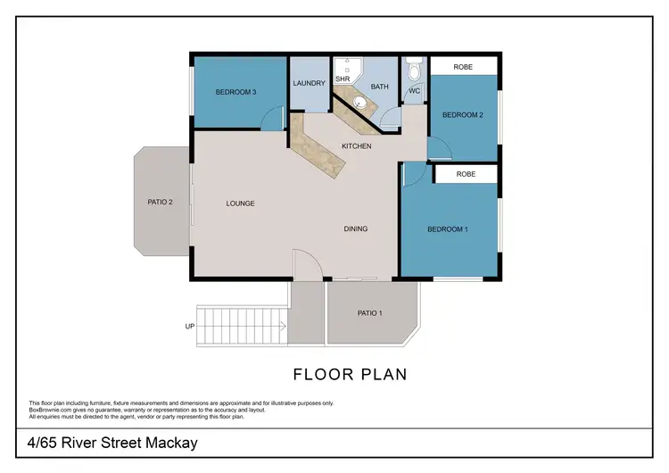 Floorplan of Homely unit listing, 4/65 River Street, Mackay QLD 4740