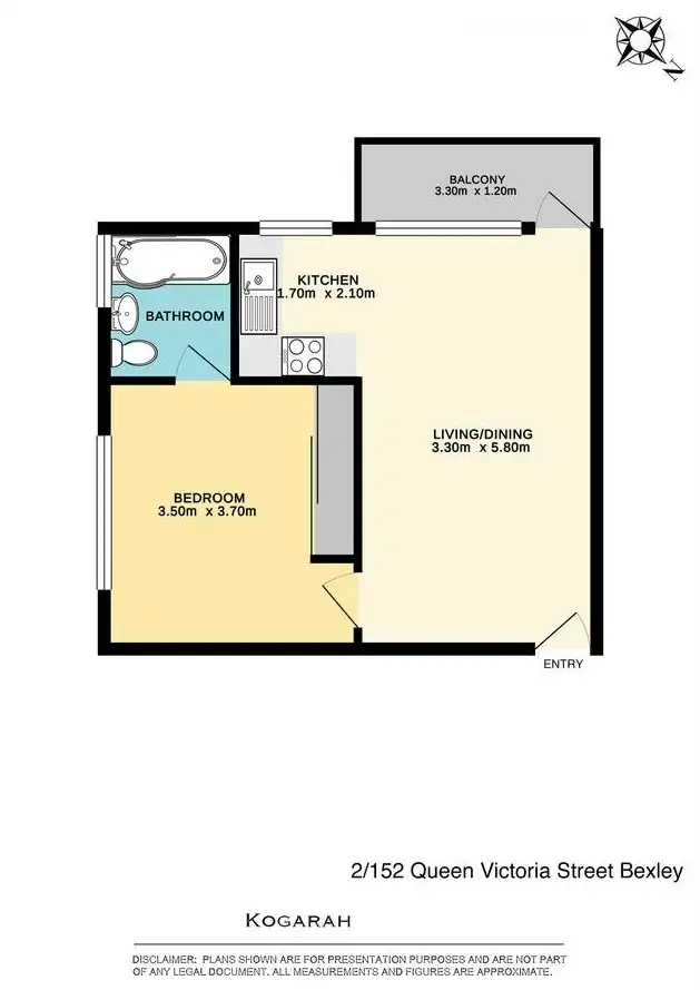 Floorplan of Homely unit listing, 2/152 Queen Victoria Street, Bexley NSW 2207