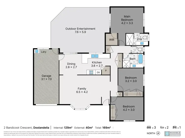 Floorplan of Homely house listing, 2 Bandicoot Crescent, Doolandella QLD 4077