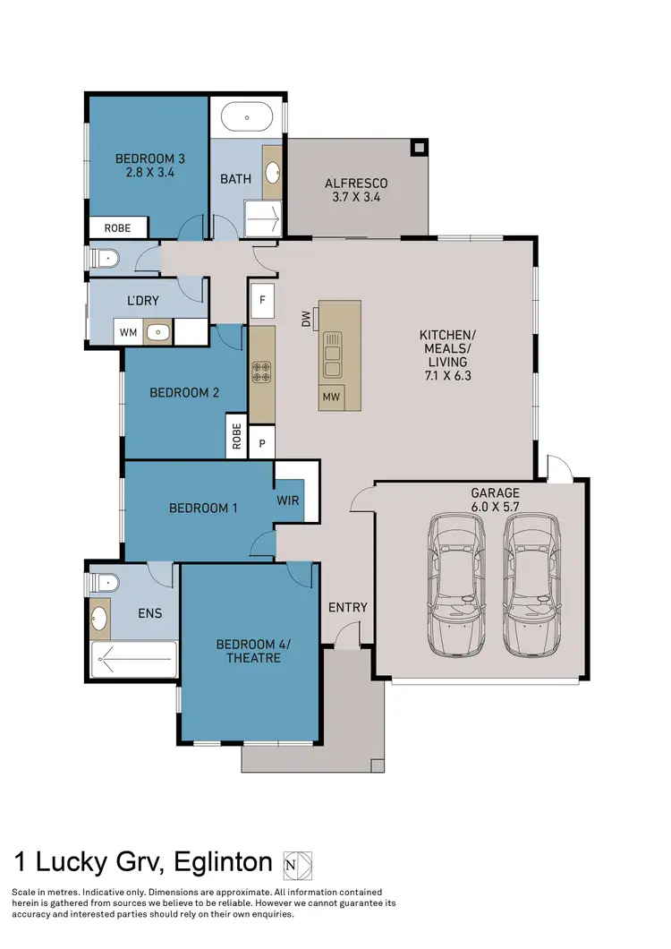 Floorplan of Homely house listing, 1 Lucky Grove, Eglinton WA 6034