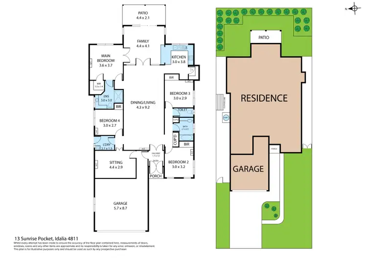 Floorplan of Homely house listing, 13 Sunrise Pocket, Idalia QLD 4811