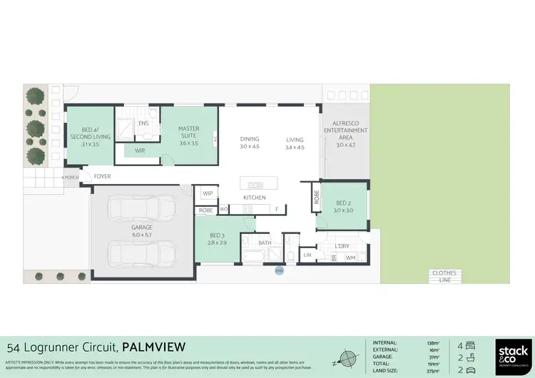 Floorplan of Homely house listing, 54 Logrunner Circuit, Palmview QLD 4553