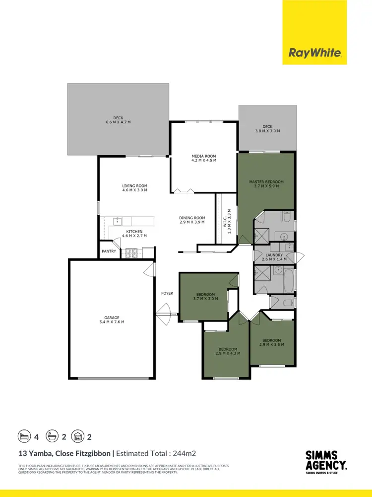 Floorplan of Homely house listing, 13 Yamba Close, Fitzgibbon QLD 4018