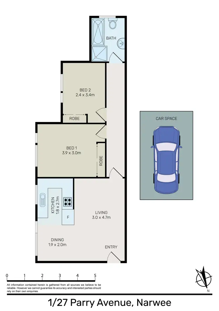 Floorplan of Homely apartment listing, 1/27 Parry Avenue, Narwee NSW 2209