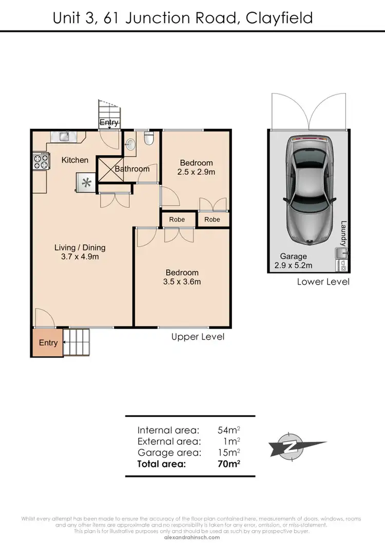 Floorplan of Homely unit listing, 3/61 Junction Road, Clayfield QLD 4011