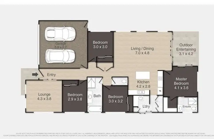 Floorplan of Homely house listing, 3 Palatial Crescent, Narangba QLD 4504
