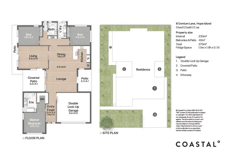 Floorplan of Homely house listing, 8 Osmium Lane, Hope Island QLD 4212