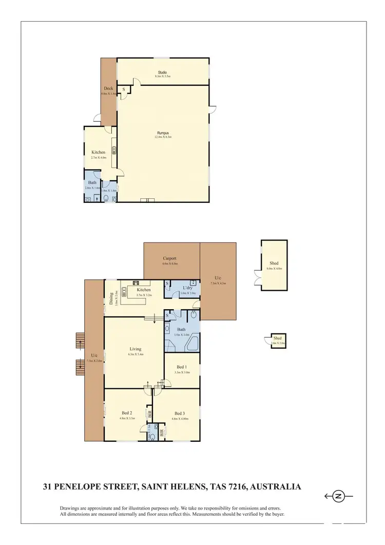 Floorplan of Homely house listing, 31 Penelope Street, St Helens TAS 7216