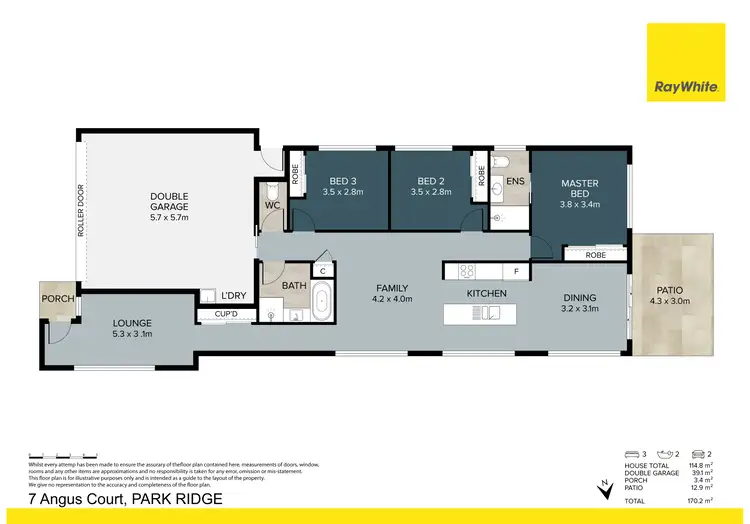 Floorplan of Homely house listing, 7 Angus Court, Park Ridge QLD 4125