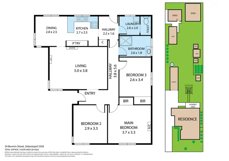 Floorplan of Homely house listing, 34 Beverin Street, Sebastopol VIC 3356