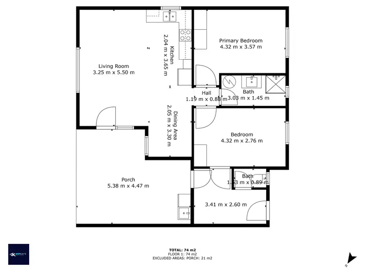 Floorplan of Homely block of units listing, 1-3/48 McNeilly Street, Svensson Heights QLD 4670