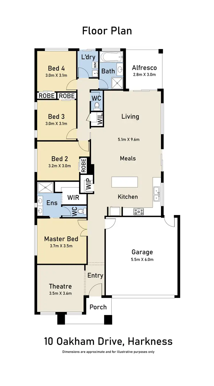Floorplan of Homely house listing, 10 Oakham Drive, Harkness VIC 3337