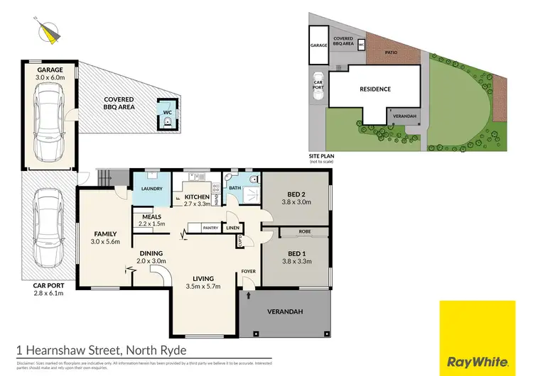 Floorplan of Homely house listing, 1 Hearnshaw Street, North Ryde NSW 2113