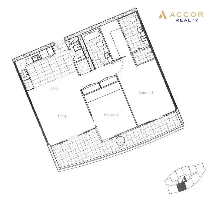 Floorplan of Homely apartment listing, 32104/9 Lawson Street, Southport QLD 4215
