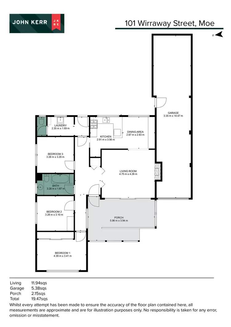 Floorplan of Homely house listing, 101 Wirraway Street, Moe VIC 3825