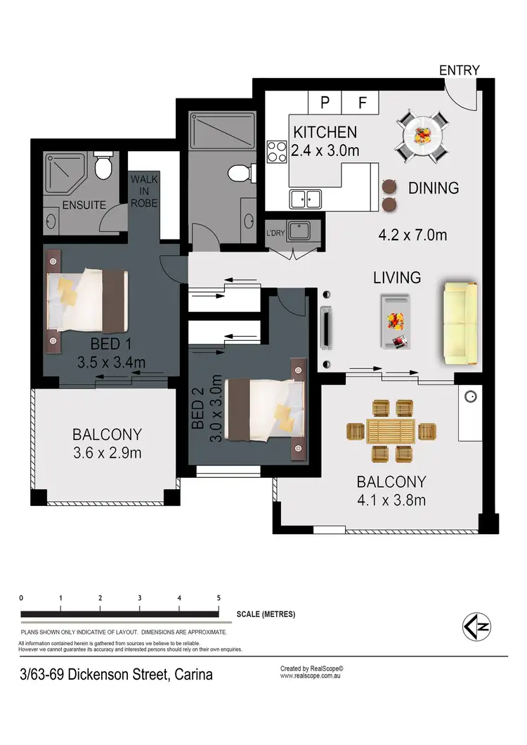Floorplan of Homely apartment listing, 3/63-69 Dickenson Street, Carina QLD 4152