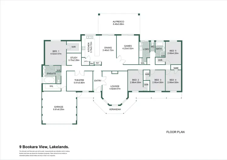 Floorplan of Homely house listing, 9 Bookara View, Lakelands WA 6180