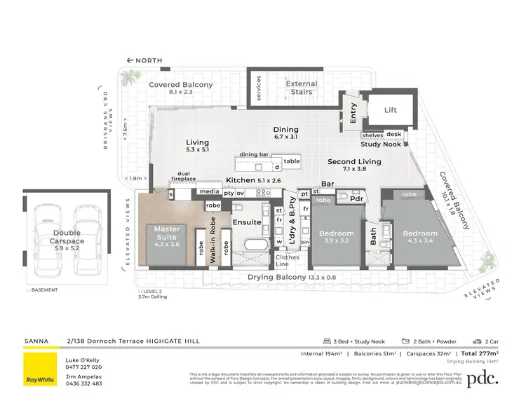 Floorplan of Homely apartment listing, 2/138 Dornoch Terrace, Highgate Hill QLD 4101
