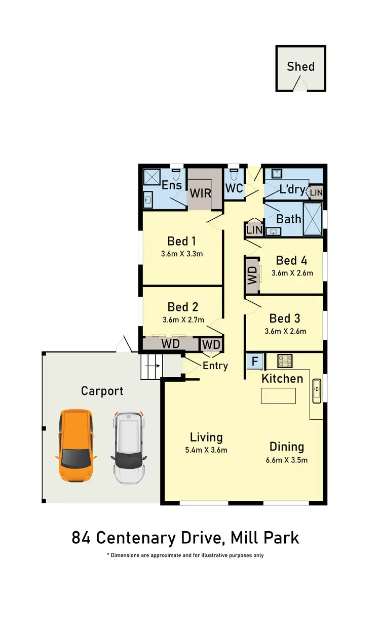 Floorplan of Homely house listing, 84 Centenary Drive, Mill Park VIC 3082