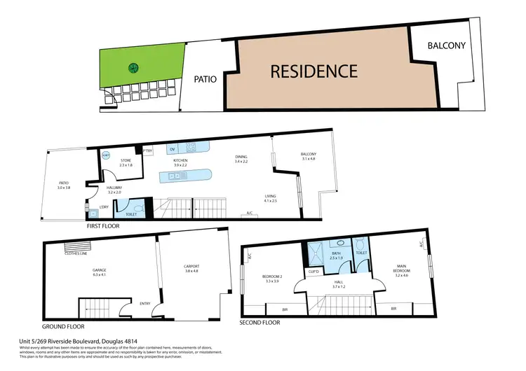 Floorplan of Homely townhouse listing, 5/269 Riverside Boulevard, Douglas QLD 4814