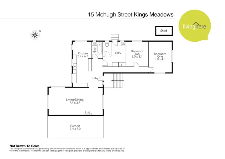 Floorplan of Homely house listing, 15 McHugh Street, Kings Meadows TAS 7249