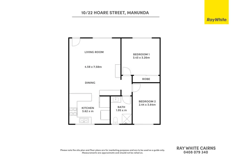 Floorplan of Homely unit listing, 10/22 Hoare Street, Manunda QLD 4870