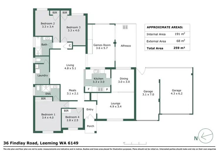 Floorplan of Homely house listing, 36 Findlay Road, Leeming WA 6149