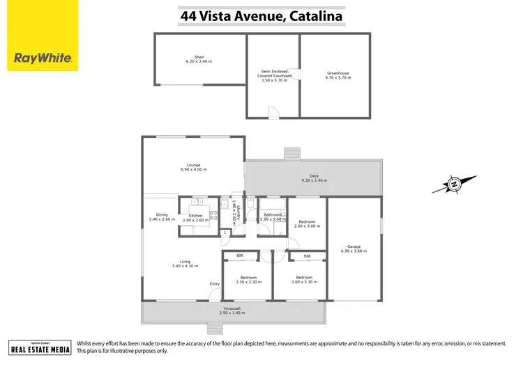 Floorplan of Homely house listing, 44 Vista Avenue, Catalina NSW 2536