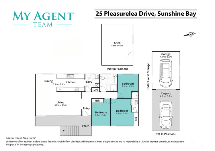 Floorplan of Homely house listing, 25 Pleasurelea Drive, Sunshine Bay NSW 2536