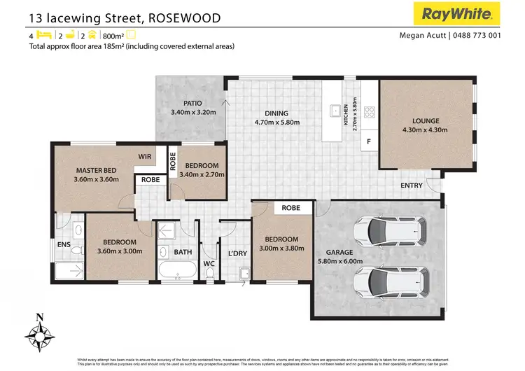Floorplan of Homely house listing, 13 Lacewing Street, Rosewood QLD 4340