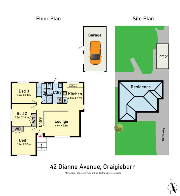 Floorplan of Homely house listing, 42 Dianne Avenue, Craigieburn VIC 3064