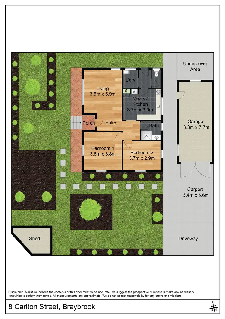 Floorplan of Homely house listing, 8 Carlton Street, Braybrook VIC 3019