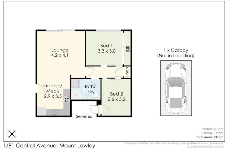 Floorplan of Homely apartment listing, 1/91 Central Avenue, Mount Lawley WA 6050